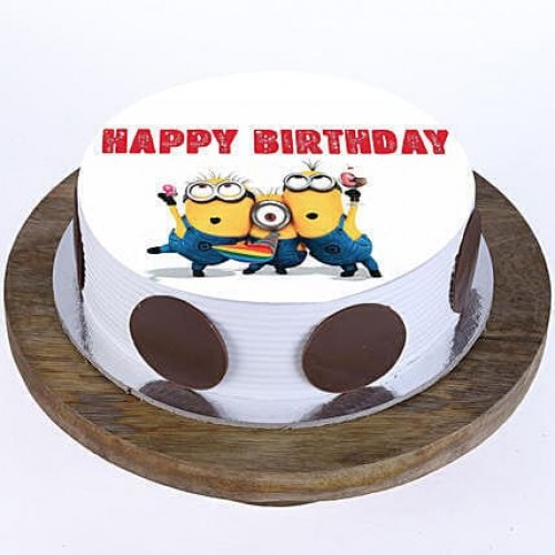 Quirky Minions Pineapple Cake Delivery in Gurugram