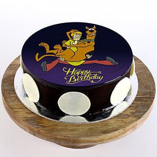 Scooby & Shaggy Chocolate Photo Cake Delivery in Gurugram