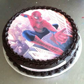 Spiderman Chocolate Photo Cake