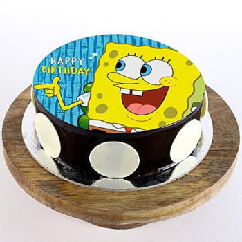 SpongeBob Chocolate Photo Cake SpongeBob Chocolate Photo Cake