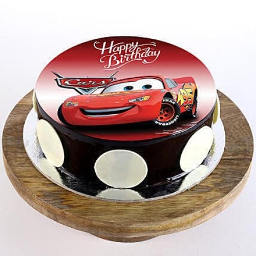 The Cars Chocolate Photo Cake Delivery in Gurugram