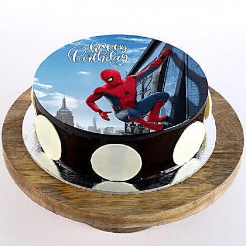 The Spiderman Chocolate Photo Cake Delivery in Gurugram