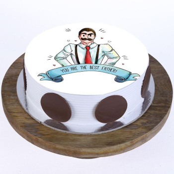 Best Dad Pineapple Photo Cake