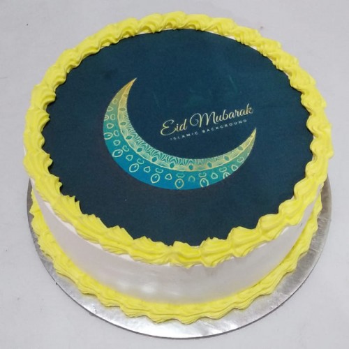 Eid Mubarak Chocolate Photo Cake Delivery in Gurugram