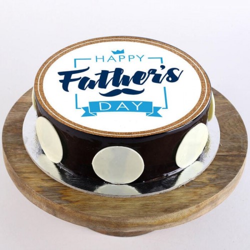 Father's Day Chocolate Photo Cake Delivery in Gurugram