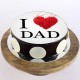 I Love Dad Chocolate Photo Cake Delivery in Gurugram