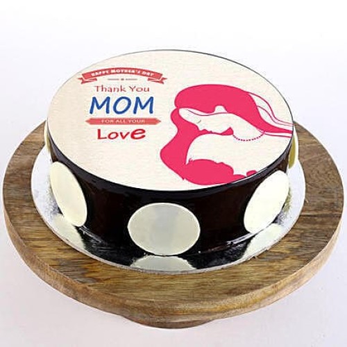 Love Mom Chocolate Photo Cake Delivery in Gurugram Love Mom Chocolate Photo Cake Delivery in Gurugram