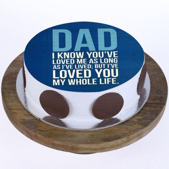 Loving Dad Pineapple Photo Cake