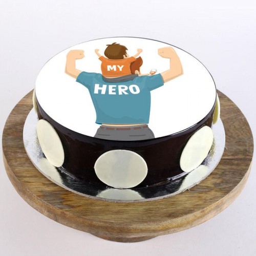 My Hero Chocolate Photo Cake Delivery in Gurugram