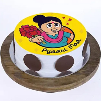 Pyaari Maa Pineapple Photo Cake Pyaari Maa Pineapple Photo Cake