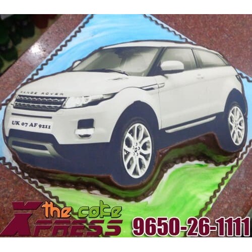 Range Rover Car Shape Photo Cake Delivery in Gurugram