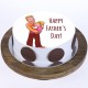 Special Father's Day Pineapple Photo Cake Delivery in Gurugram