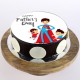 Superman Dad Chocolate Photo Cake Delivery in Gurugram