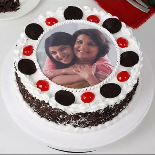 Black Forest Round Photo Cake Delivery in Gurugram