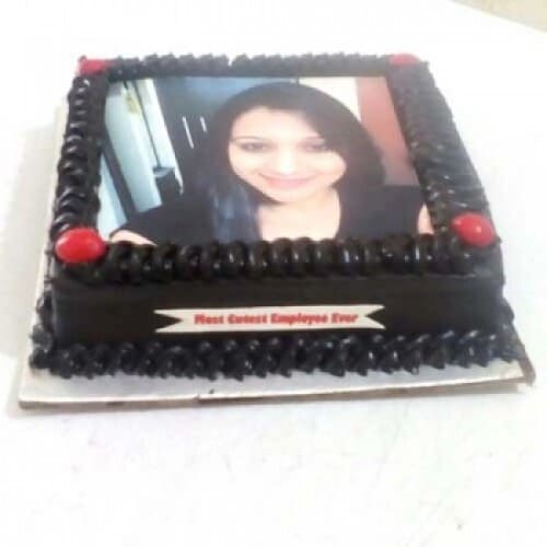 Chocolate Truffle Photo Cake Square Delivery in Gurugram