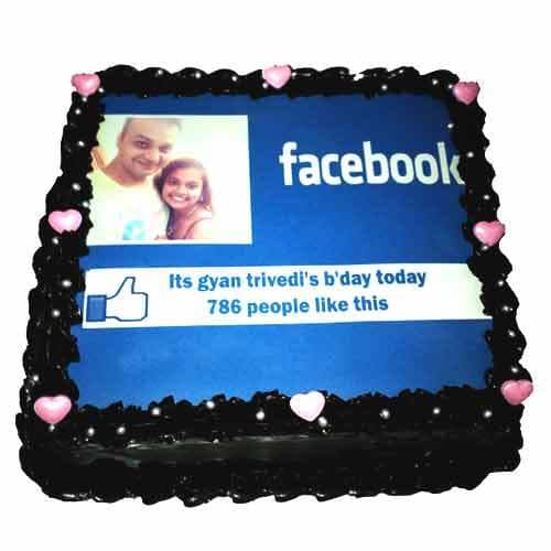 Facebook Like Photo Cake Delivery in Gurugram