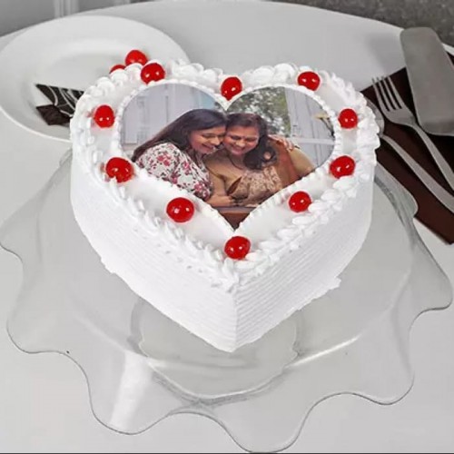 Pineapple Heart Shaped Photo Cake Delivery in Gurugram