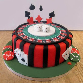Casino Theme Birthday Fondant Cake Casino Theme Birthday Fondant Cake