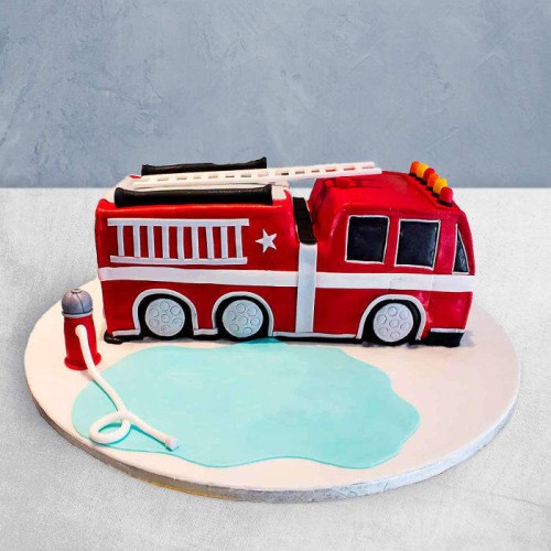 Fire Truck Fondant Cake in Gurgaon Fire Truck Fondant Cake in Gurgaon