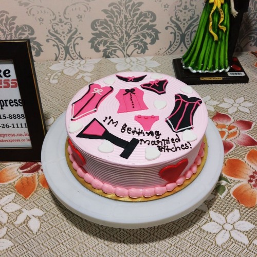 Bachelorette Theme Semi Fondant Cake Delivery in Gurugram