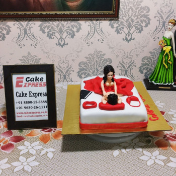 Girl on Top Theme Naughty Cake