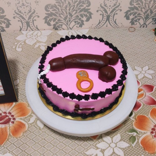 Penis Theme Semi Fondant Naughty Cake Delivery in Gurugram