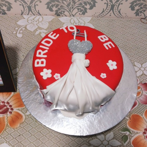 Bride to Be Theme Fondant Cake Delivery in Gurugram