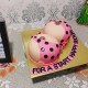 Polka Dots Pink Open Bra Fondant Cake in Gurgaon