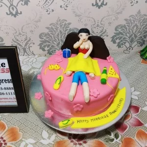 Pussy Licking Theme Naughty Cake Delivery in Gurugram