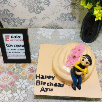 Naughty Guy With Vagina Fondant Cake