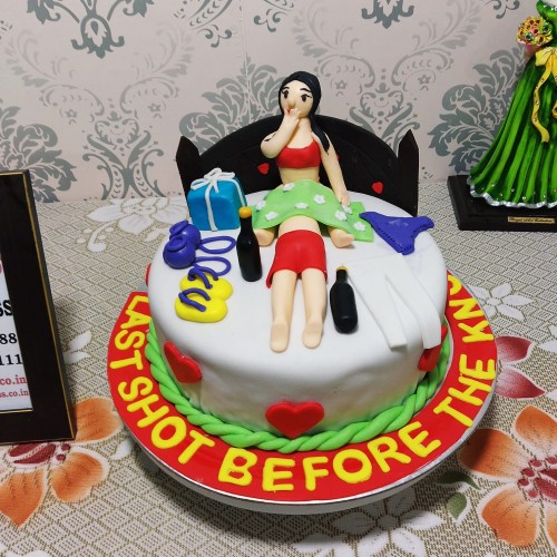 Naughty Bachelorette Fondant Cake Delivery in Gurugram