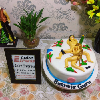 Naughty Adult Theme Fondant Cake