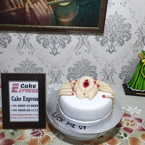 Pussy Shape Bachelorette Cake Delivery in Gurugram