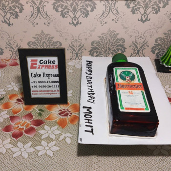 Jagermeister Bottle Shape Cake