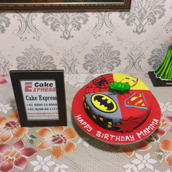 Energetic Avengers Fondant Cake