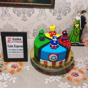 Avengers Toy Fondant Cake