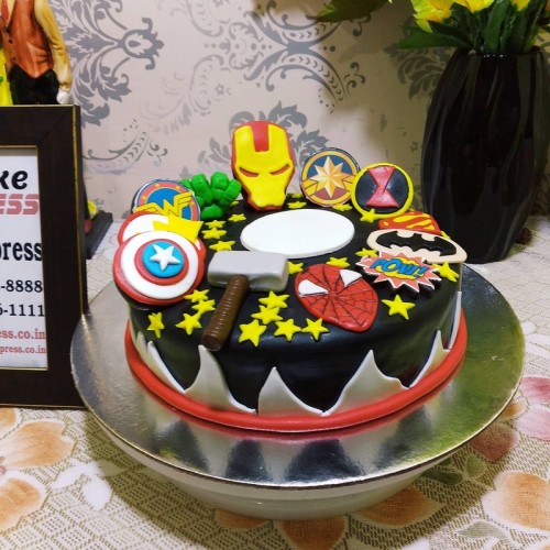 Avengers Superhero's Fondant Cake in Gurgaon