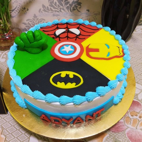 Avengers Semi Fondant Cake Delivery in Gurugram