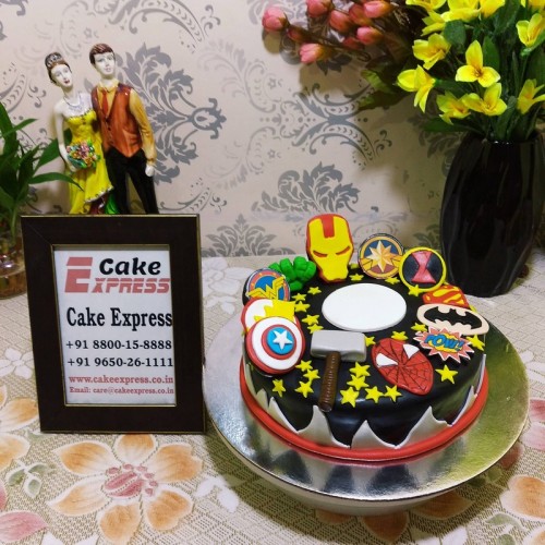 Avengers Superhero's Fondant Cake in Gurgaon