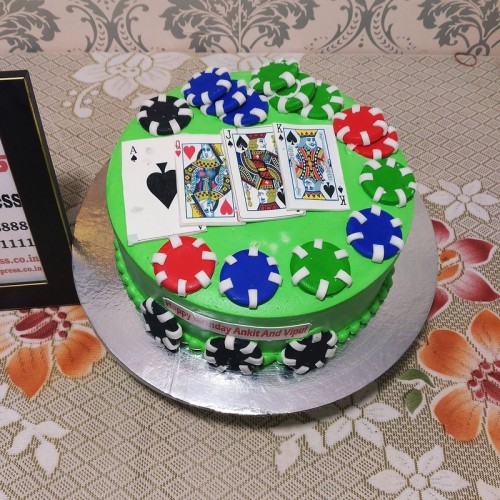 Casino Theme Semi Fondant Cake in Gurgaon