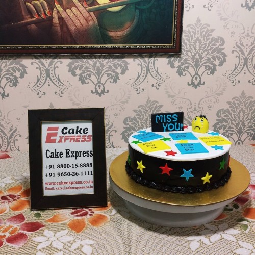 Farewell Theme Semi Fondant Cake in Gurgaon Farewell Theme Semi Fondant Cake in Gurgaon
