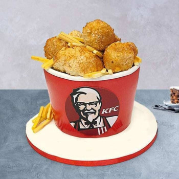 KFC Chicken Bucket Fondant Cake KFC Chicken Bucket Fondant Cake