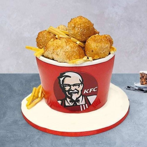 KFC Chicken Bucket Fondant Cake in Gurgaon