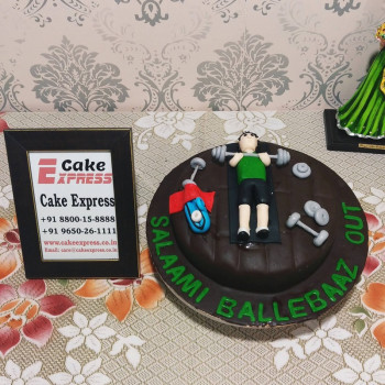 Fitness Theme Fondant Cake Fitness Theme Fondant Cake