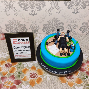 Gymaholic Guy Theme Cake Gymaholic Guy Theme Cake