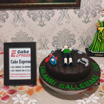 Fitness Theme Fondant Cake