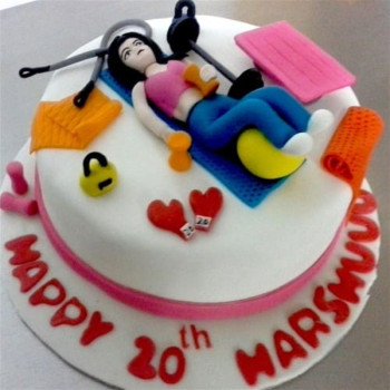Her Fitness 20th Birthday Cake Her Fitness 20th Birthday Cake
