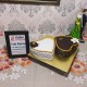 Double Heart Anniversary Fondant Cake Delivery in Gurugram