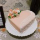 Heart Shaped Engagement Fondant Cake Delivery in Gurugram