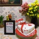 Romantic Heart Fondant Cake Delivery in Gurugram